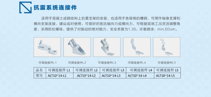 抗震系统连接件