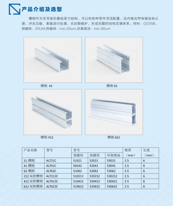 抗震支架专用槽钢